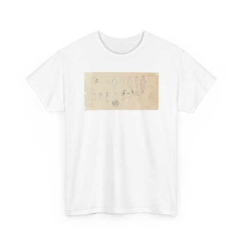 Frederic Edwin Church, American, - Figure Sketches around Athens, Greece - April 14-25, 1869 v1 - T-Shirt