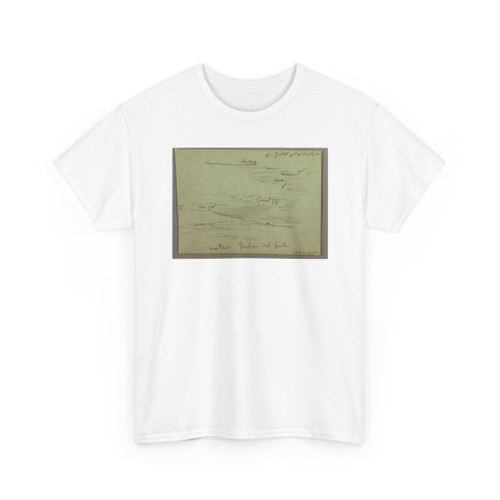 Frederic Edwin Church, American, - Sketch of a Child Eating and the Sunset, Hudson, New York - December 22, 1870 v4 - T-Shirt