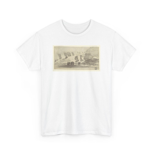 Winslow Homer, American, 1836–1910 - Beach Scene with People and Fishing Boats, Cullercoats, England - 1881–82 v2 - T-Shirt