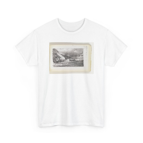 William Trost Richards, American, - Sketch of Waves on Diagonal Cliffs - 1890–1900 - T-Shirt