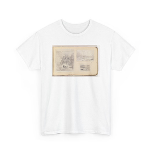 William Trost Richards, American, - Sketch of Sea with Boats - late 19th century - T-Shirt