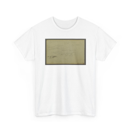 Frederic Edwin Church, American, - Backlit Clouds with Sunbeams, Catskill, New York - September 1844 and v4 - T-Shirt