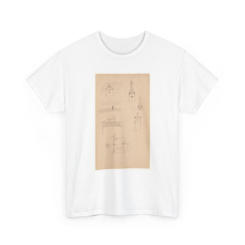 Frederic Edwin Church, American, - Architecture Studies, Romanshorn, Switzerland - August 1868 v2 - T-Shirt