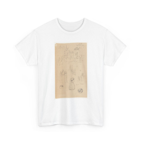 Frederic Edwin Church, American, - Architecture and Figure Sketches, Thun, Switzerland - August 1868 v1 - T-Shirt