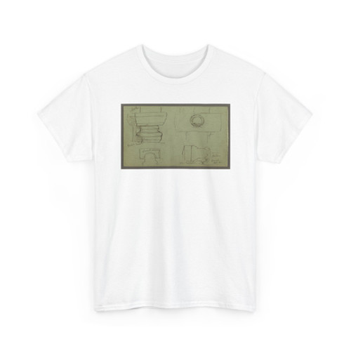 Frederic Edwin Church, American, - Architectural Sketches, Burak, Syria - April 27, 1868 v3 - T-Shirt