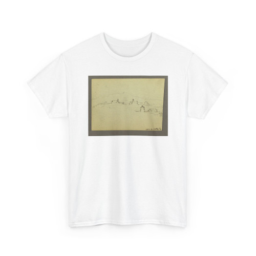Frederic Edwin Church, American, - Adjoining Buildings with Church Tower, Italy - October 1868 v4 - T-Shirt