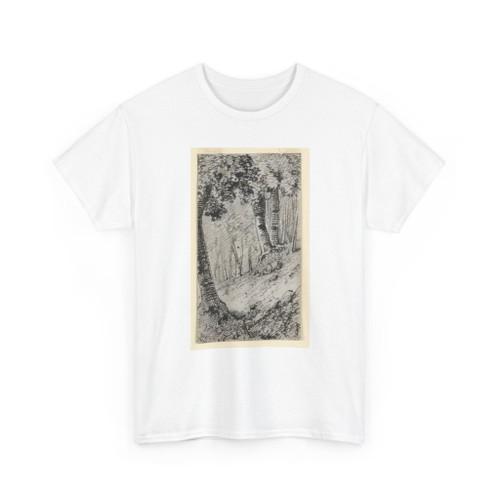 Charles Nicolas Ransonnette, French, - Woods with a Sleeping Man - ca. 1850 - T-Shirt