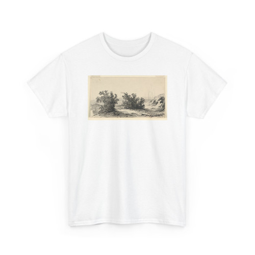 Charles Nicolas Ransonnette, French, - Landscape with Mound and Greenery - 1793–1877 - T-Shirt