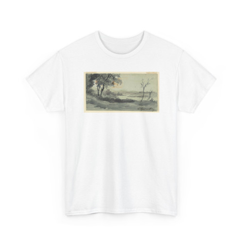 Charles Nicolas Ransonnette, French, - Banks of the Seine - 1850-1875 - T-Shirt