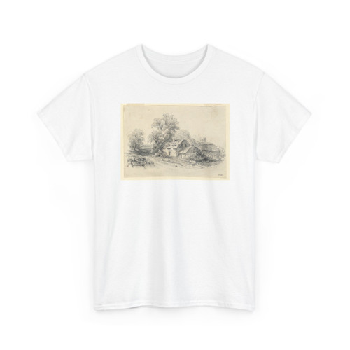 Charles Nicolas Ransonnette, French, - A Road in a Village - ca. 1850 - T-Shirt