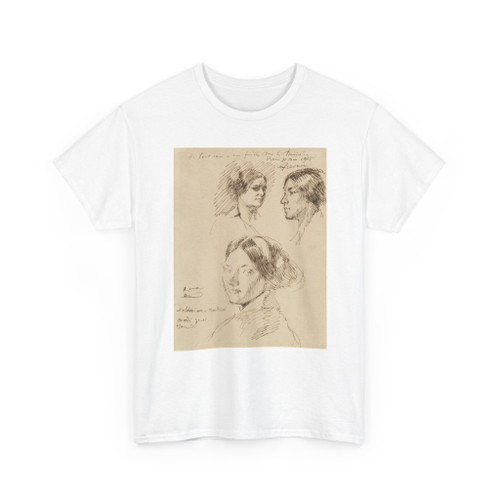 Albert Besnard, French, born Paris, - Three Portrait Heads of a Woman - 1915 - T-Shirt
