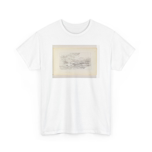 William Trost Richards, American, - Light Sketch of Waves and Cliffs - 1890–1900 - T-Shirt