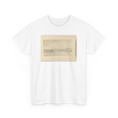 William Trost Richards, American, - Calm Sea with Sailboat - 1885–90 - T-Shirt