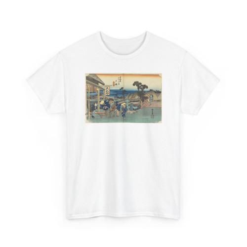 Ando Hiroshige, Japanese, 1797–1858 - Totsuka Teahouse, in The Fifty-Three Stations of the Tokaido Road (Tokaido - ca. 1834 v1 - T-Shirt