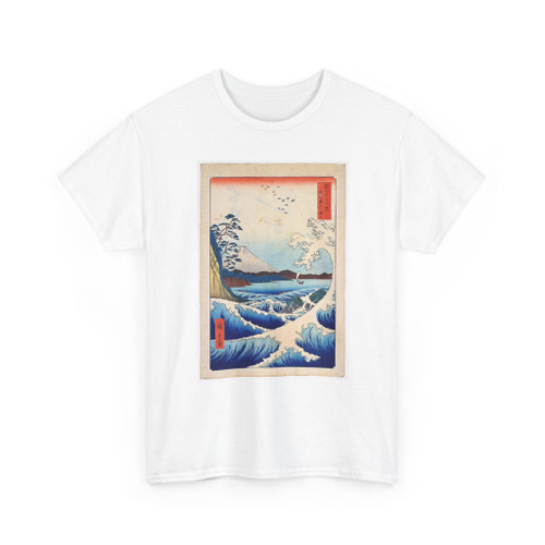 Ando Hiroshige, Japanese, 1797–1858 - Great Wave at Satta Beach, Suruga, from the series The Thirty-Six Views of Fuji - 1858 v2 - T-Shirt