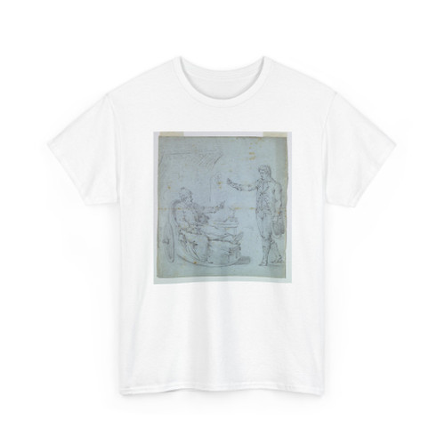 unknown - Sketch for a Cartoon for a Cotton Printing- Robinson Crusoe - probably after 1810 - T-Shirt