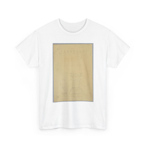 unknown - Sketch of a Capital and Cornice Profile - 1850–1875 - T-Shirt