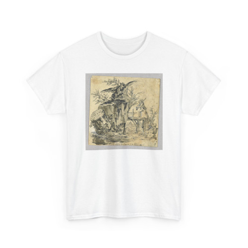 unknown - Owl and Figure in Landscape - 17th–19th century - T-Shirt