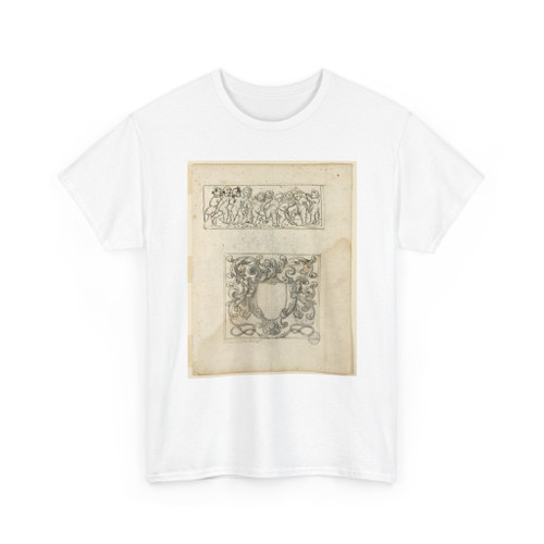 unknown - Oblong with dancing children; an oblong panel with an escutcheon - 1600–1625 v1 - T-Shirt