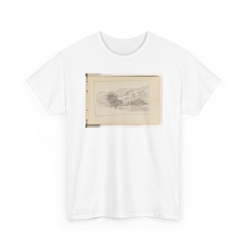 William Trost Richards, American, - Quick Landscape with Trees and Mountains - 1870–85 - T-Shirt