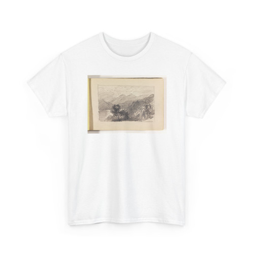 William Trost Richards, American, - Landscape with Trees and Mountains - 1870–85 - T-Shirt