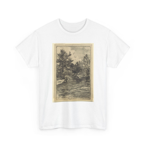 Walter Shirlaw, American, b. Scotland, - River and Trees - 1880–90 - T-Shirt