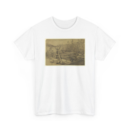 Walter Shirlaw, American, b. Scotland, - Farm Scene - 1877 - T-Shirt