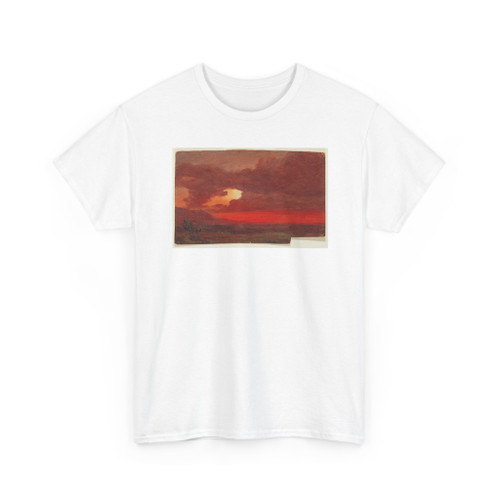 Frederic Edwin Church, American, - Sunset over the Hudson Valley, Hudson, New York - July 1861 v2 - T-Shirt