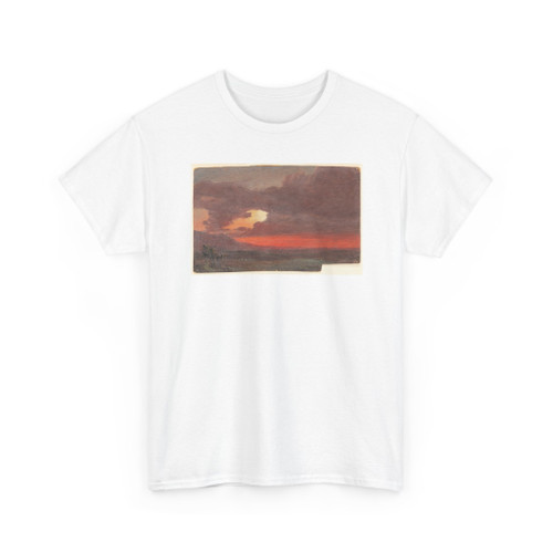 Frederic Edwin Church, American, - Sunset over the Hudson Valley, Hudson, New York - July 1861 v1 - T-Shirt