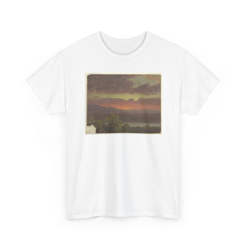 Frederic Edwin Church, American, - Sunset over the Hudson Valley, Hudson, New York - 1870-1880 v2 - T-Shirt