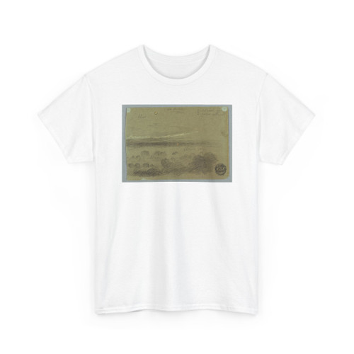 Frederic Edwin Church, American, - Sunset over the Hudson River, Hudson, New York - July 19, 1866 v3 - T-Shirt