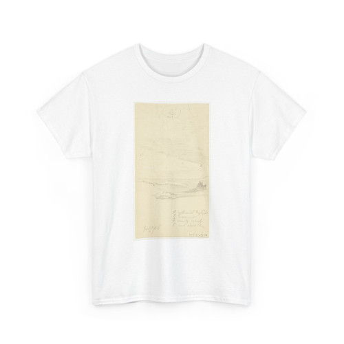 Frederic Edwin Church, American, - Sunset over the Hudson River, Hudson, New York - July 19, 1866 v2 - T-Shirt