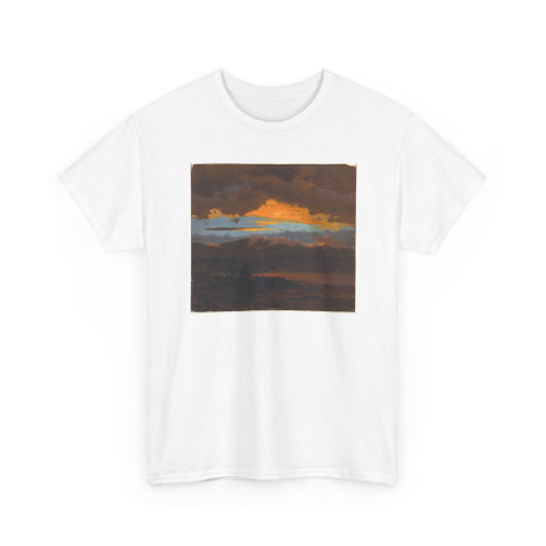 Frederic Edwin Church, American, - Sunset across the Hudson Valley, New York - September 1870 v2 - T-Shirt