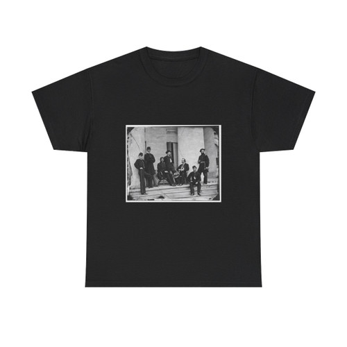 Arlington, Va. Brig. Gen. Gustavus A. Derussey (Third From Left) and Staff on Portico of Arlington House (U.S. Civil War) T-Shirt
