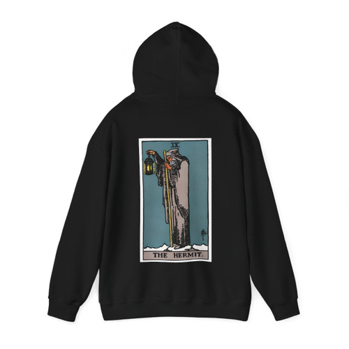 The Hermit (Tarot Card) Back Print Hoodie