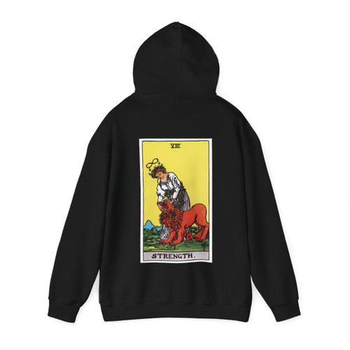 Strength (Tarot Card) Back Print Hoodie