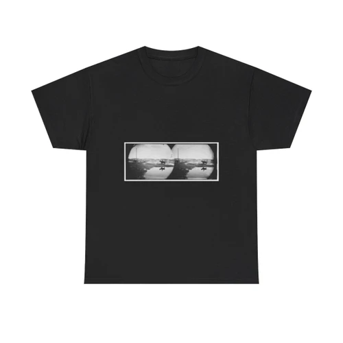 Berlin (Now Brunswick), Md. Pontoon Bridge and Ruins of the Stone Bridge Across the Potomac (Destroyed in 1861) (U.S. Civil War) T-Shirt