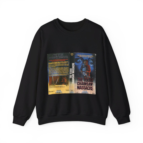 THE TEXAS CHAINSAW MASSACRE GUNNAR HANSEN (VHS COVER) Crewneck Sweatshirt
