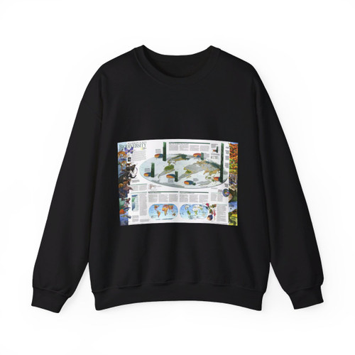 World Map - Biodiversity (1999) (Map) Crewneck Sweatshirt