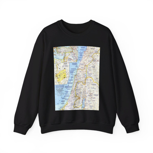 Middle East - Holy Land Today (1963) (Map) Crewneck Sweatshirt