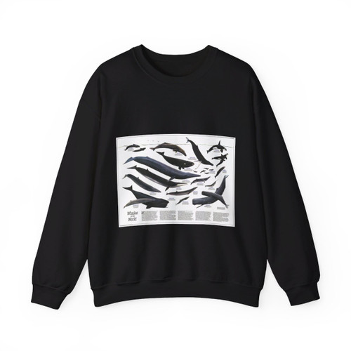Great Whales of the World (1976) (Map) Crewneck Sweatshirt