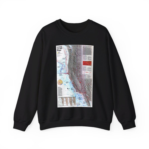 North Amerca - Living on the Edge (1995) (Map) Crewneck Sweatshirt
