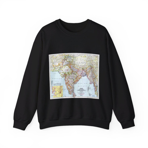 India and Burma (1946) (Map) Crewneck Sweatshirt