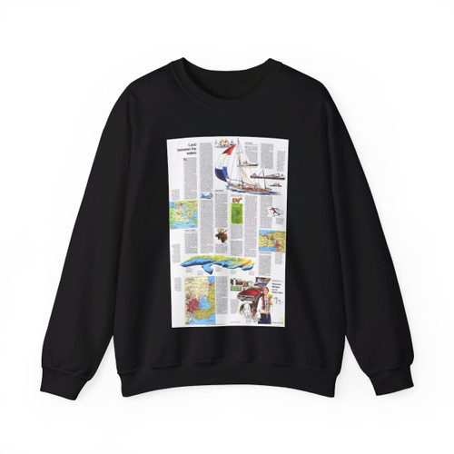 USA - Wisconsin, Michigan ,Great Lakes 2 (1973) (Map) Crewneck Sweatshirt