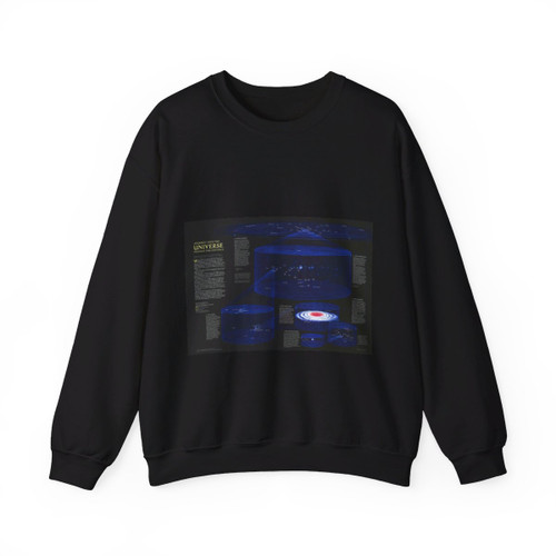 Space - The Universe - Through Time and Space (1983) (Map) Crewneck Sweatshirt