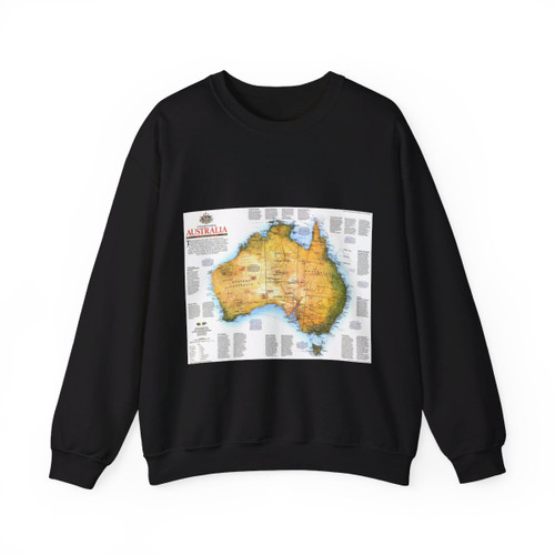 Australia - A Traveller's Look (1988) (Map) Crewneck Sweatshirt