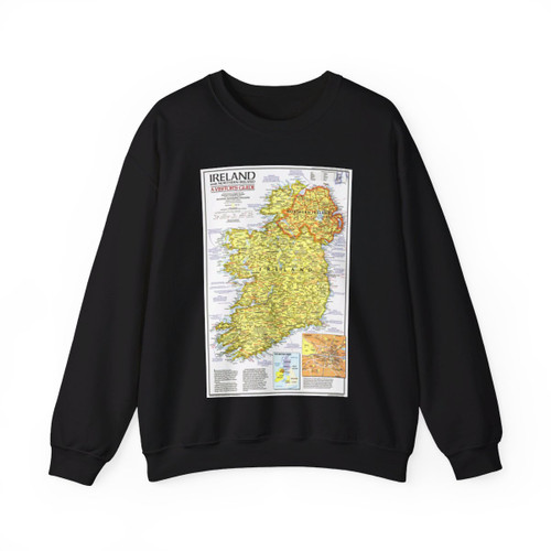 Ireland - A Visitor's Guide (1981) (Map) Crewneck Sweatshirt