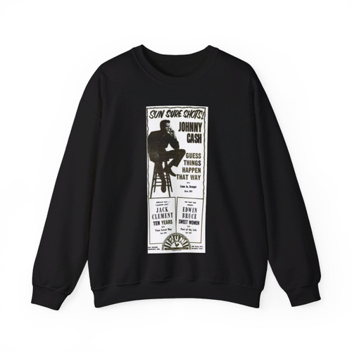 Johnny Cash 1958 (Music Poster) Crewneck Sweatshirt