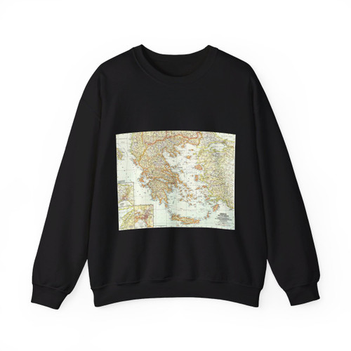Greece and the Aegean (1958) (Map) Crewneck Sweatshirt