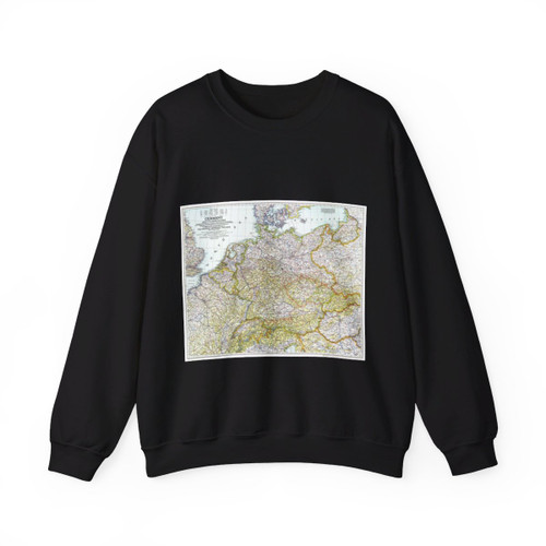 Germany and its Approaches (1944) (Map) Crewneck Sweatshirt
